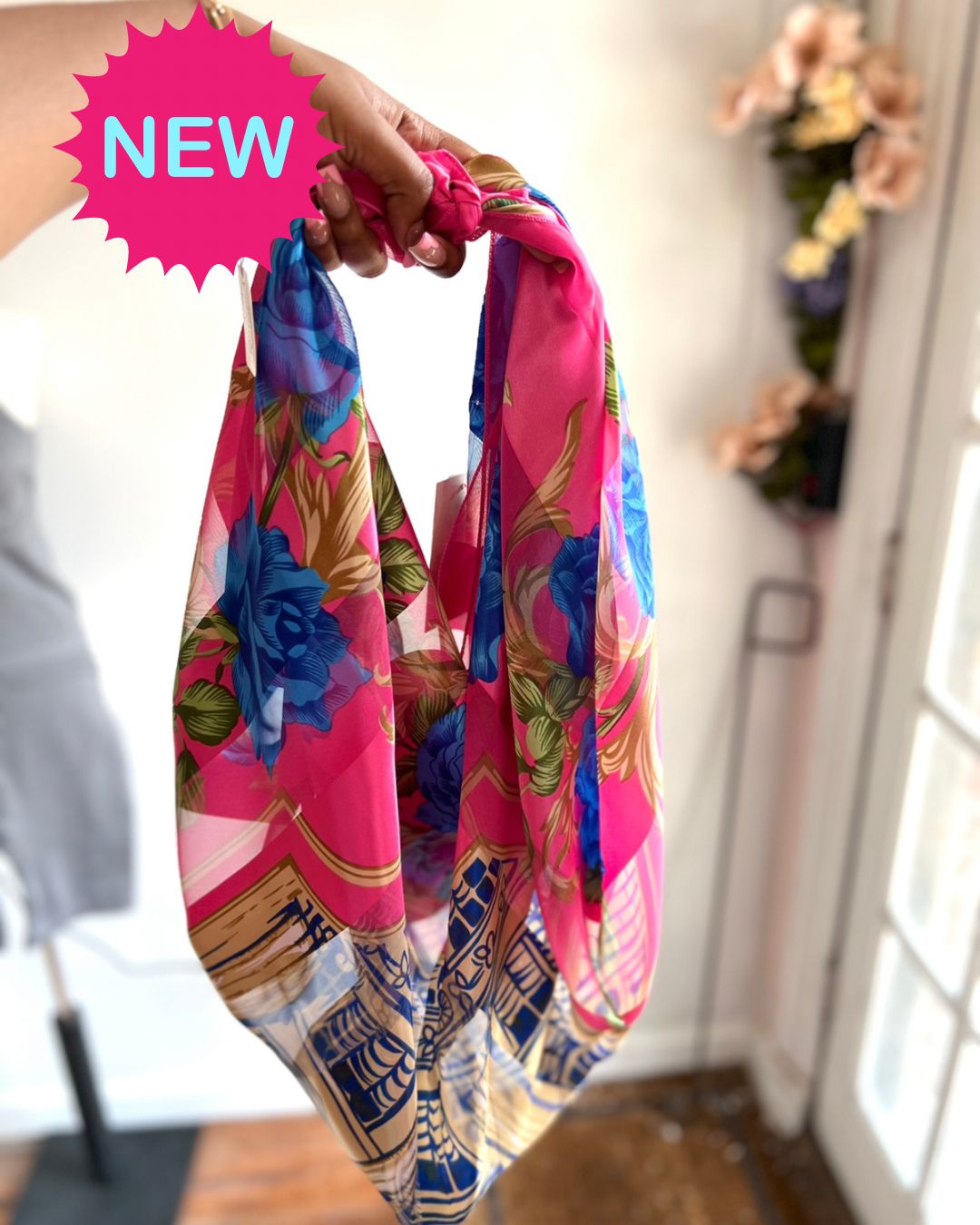 Silk scarf purse