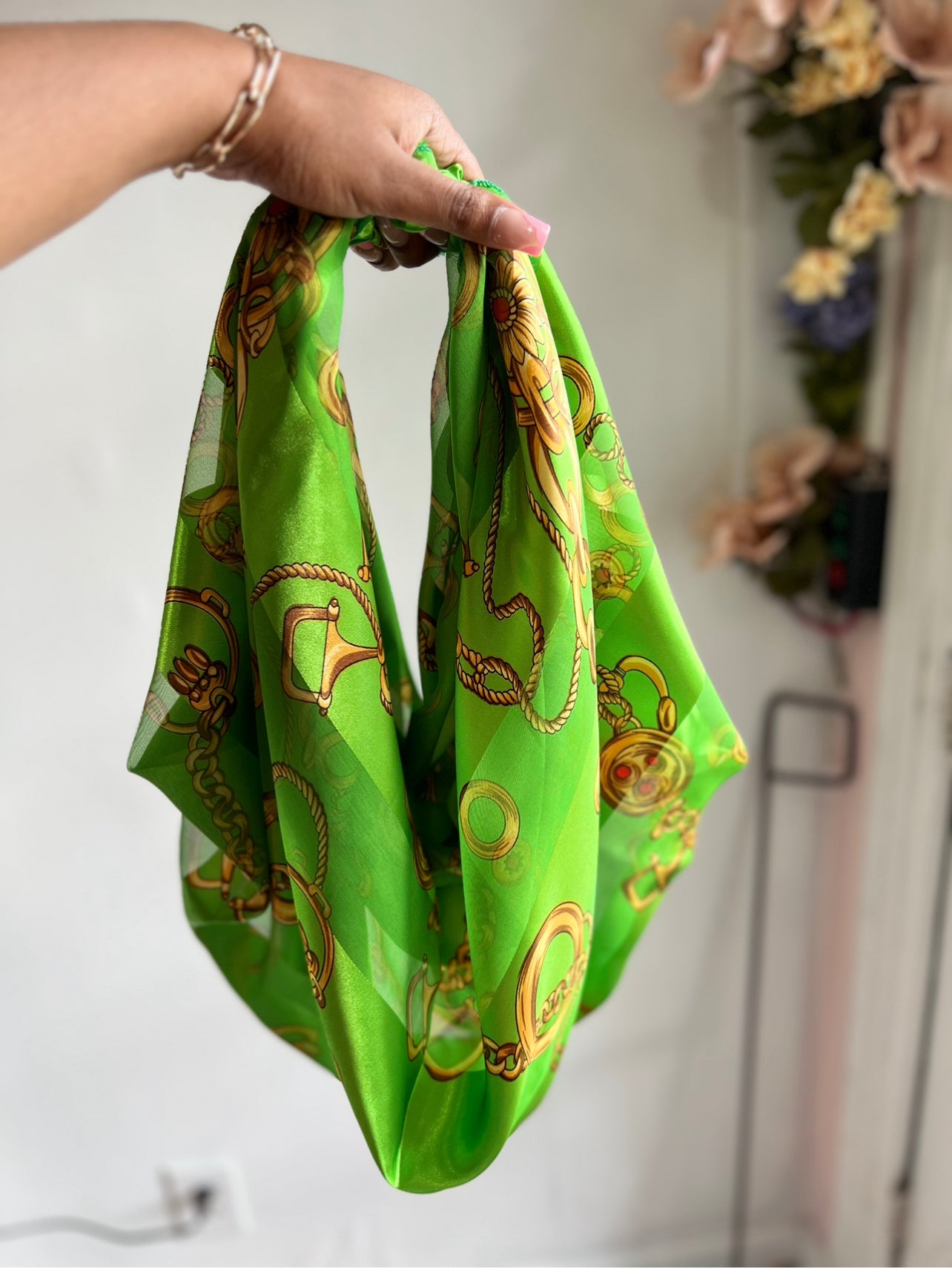 Silk scarf purse